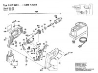 Bosch 0 601 920 423 Gbm 7,2 Ves Cordless Drill 7.2 V / Eu Spare Parts